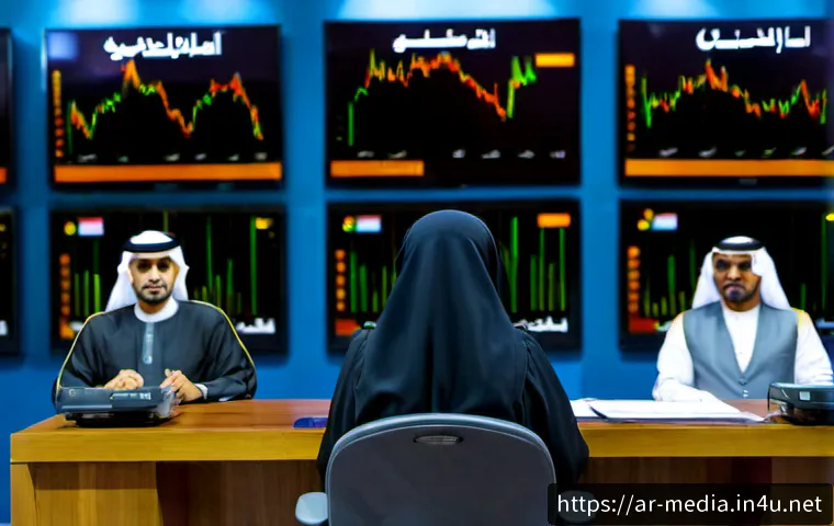 미디어 정치 경제학 - Photorealistic editorial scene inside a contemporary Arabic television newsroom in Riyadh, a poised ...